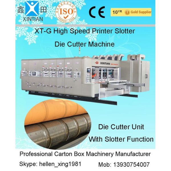 Quality Auto Ceramic Anilox Roller Cutting Carton Corrugated Cardboard Making Machine for sale