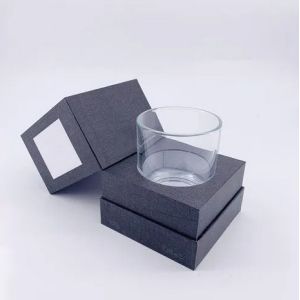 Aseptic Candle Gift Box Packaging Compostable Cardboard Packing Box Debossing