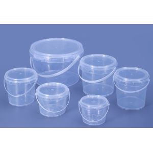 ISO9001 20l Transparent Plastic Bucket With Thermal Transfer Application