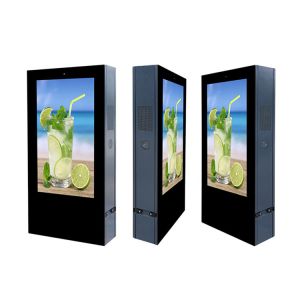 60inch 78inch 82 inch IP65 7000cd outdoor P3 P4 floor stand double-sided led
