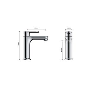 Simple Art Single Handle Brass Taps Bathroom Sink Faucet Modern