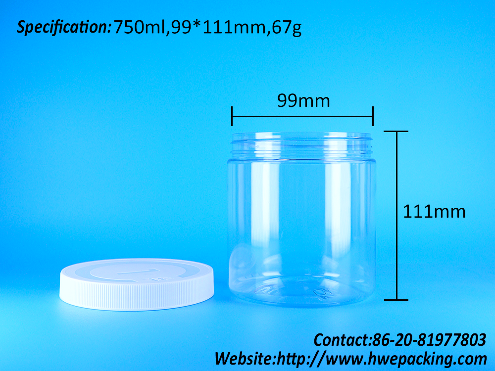 Clear PET Food Safe Plastic Jars For Sweets Candy Cereals Chocolates Reliable Packaging