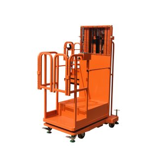 Orange Semi Electric Order Picker With 2.7m 3.3m 4m 4.5m Lifting Height