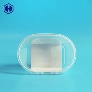 Food Grade Square Plastic Food Containers With Cover Customized Printing