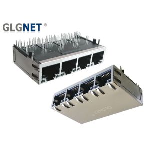 Wholesale 1X4 Ports Tab Up POE RJ45 Connector 15U&quot; Gold Plating Hubs 8P8C Jack from china suppliers