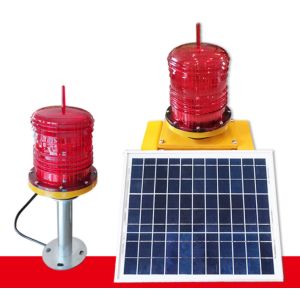 Anti Aging Solar Powered Aircraft Warning Lights High Intelligence