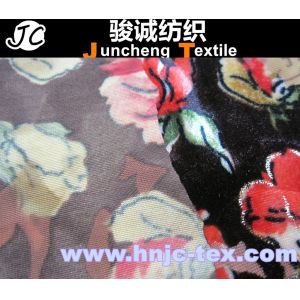 New fabric flower pattern burnout spendex and polyester blend elastic fabric