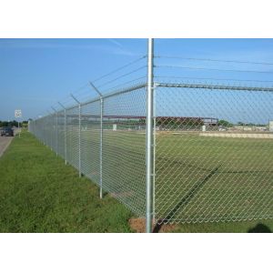 Wholesale Security Galvanized Chain Link Mesh Fence / Versatile Fence With Barbed Wire on Top from china suppliers