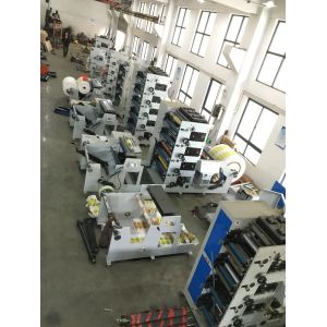 Paper Flexo Label Printing Machine 380V 3 phase 50HZ 6 Color With Sheeting