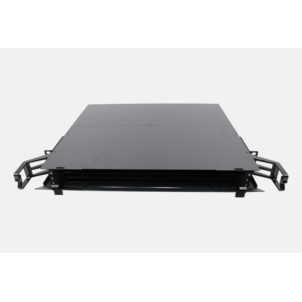 Black MPO Patch Panel 12 Ports Fiber Optic ODF 1U Rack Mount