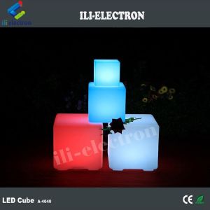 Commercial Outdoor LED Cube Light , Illuminated Bar Stools With CE ROHS