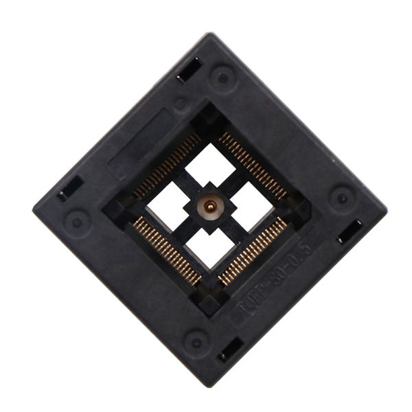 Qfp80 Socket High Temperature Aging Resistant Seat Size 12 × 12mm Programming Adapter 0.5 Spacing