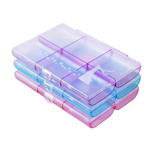 Clear Plastic Storage Boxes With Adjustable Compartments 6 Lid
