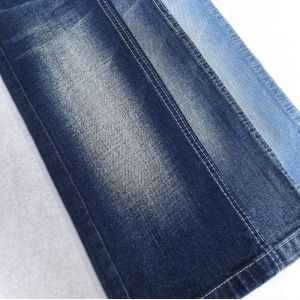 Slub Pattern Low-Stretch Moisture-Absorbent Denim Fabric with 1% Spandex and Crosshatch Pattern