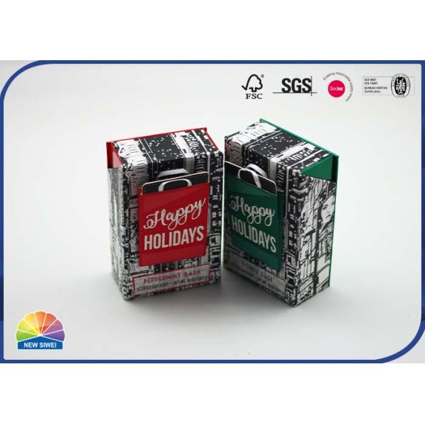 Customized Clay Coated Printing Gift Box Recyclable With Hinged Lid
