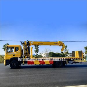 4 * 2 Huashen 8-10 Tons Road Rescue Trailer With 8 Tons Crane Tow Truck With