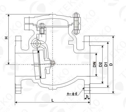 Flanged End Swing Type JIS Valve , Bolted Cover JIS Swing Check Valve With 13Cr Stellite 6