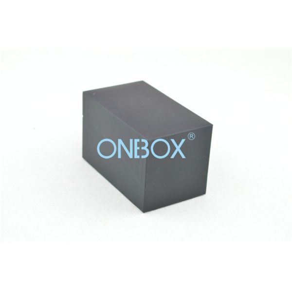 Black Touch Cardboard Watch Boxes Rectangular With Window On Top