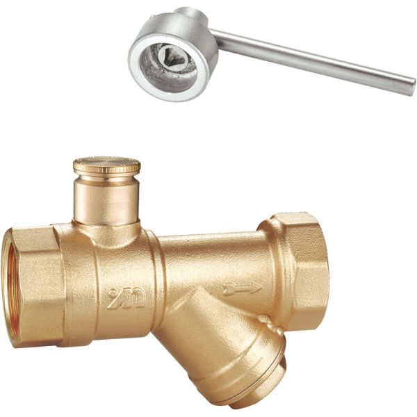 Quality 1303 Triangle Patterned Magnetic Lockable Water Meter Valve with Lead-Sealable Anti-dust Cover & Built-in S.S. Strainer for sale