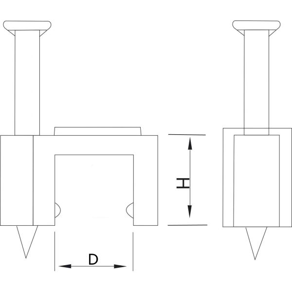 Customized 10mm Nail Clips For Coax Cable