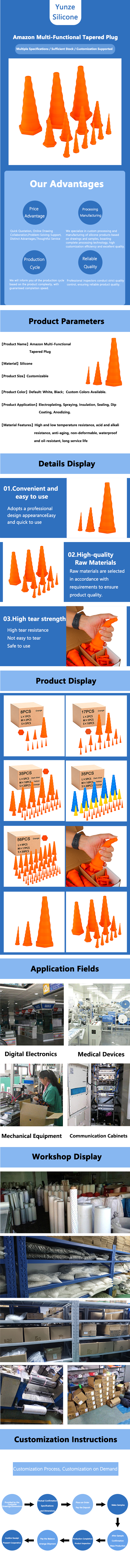 Custom silicone rubber seal plugs product illustration