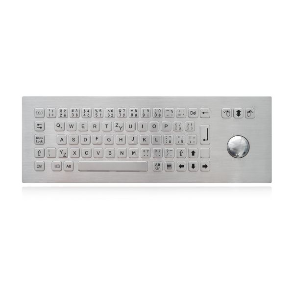 Quality IP65 Static Rated Kiosk Keyboard With Trackball Vandal Resistant Keyboard for sale