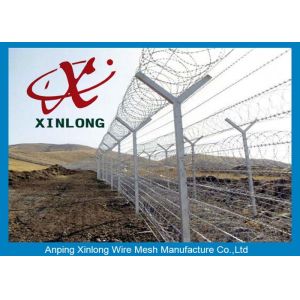 Professional Razor Blade Wire , Security Barbed Wire PVC Coated Steel