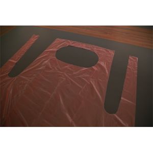 Oil Proof Disposable Poly Aprons Without Sleeves Embossed / Smooth Surface