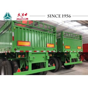 40FT 3 Axles Flatbed Trailer 40 Tons Payload Light Weight With High Wall