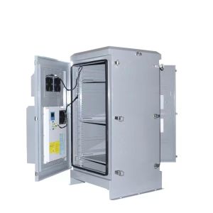 Custom Service Grey Outdoor Air Conditioned Network Enclosure for Outdoor