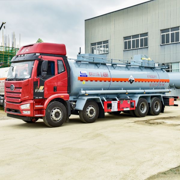 Phosphoric Nitric Hydrochloric Acid Tanker Truck Semi Trailer 21T - 30T Load Capacity