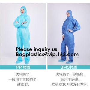 Polypropylene Coverall, Disposable, Elastic Cuff, White, Xlarge,SMS Coverall