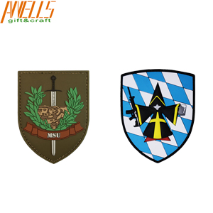 Waterproof Morale PVC Patch Hook And Loop Backing Easy To Clean