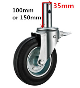 Rubber Scaffold Caster With Stem