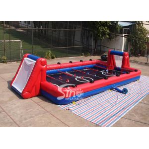 12m long 6vs6 Interactive Giant Inflatable Soccer Sports Field with aluminium