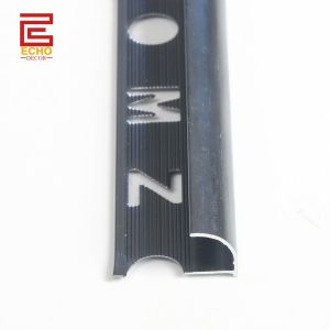 Wholesale Aluminum Dark Grey Tile Trim 10mm End Caps Tile Edging Strip For Wall Decor from china suppliers