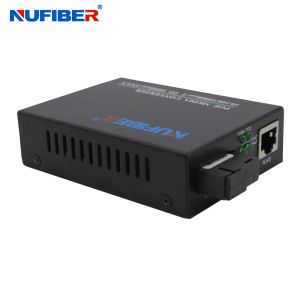 10/100/1000M 20km SM SC Fiber To RJ45 30W POE Converter Switch