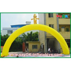 Inflatable Rainbow Arch Customized Yellow Fire - Proof Finish Line Inflatable