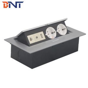 built in table design with EU standard power plug desk pop up power socket