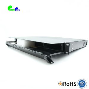 1U Fiber Optic MPO Patch Panel 4 Modules Type Fiber Distribution Frame