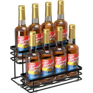 Function 2 Tier Coffee Syrup Stand Holder Rack for Coffee Bar Standard or