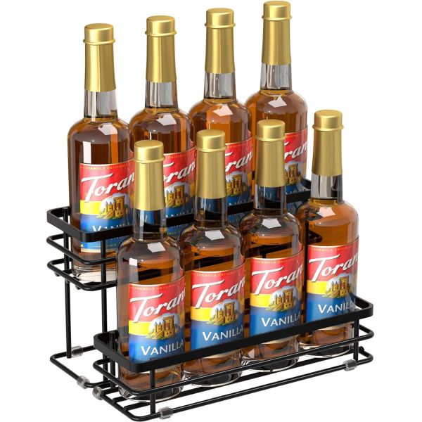 Function 2 Tier Coffee Syrup Stand Holder Rack for Coffee Bar Standard or
