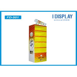Wholesale Yellow Retail Floor POP Cardboard POP Displays Stand For Medicine Products from china suppliers