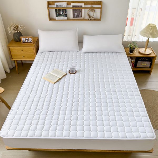 Quality Machine Washable Waterproof White Mattress Protector Topper with Fitted Sheet Style for sale
