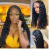 ODM 300g Deep Wave Human Hair Lace Front Wig for sale