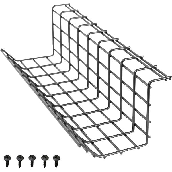 Non-folding Rack for Office and Home Power Strip Holder and Cable Management Wire Rack