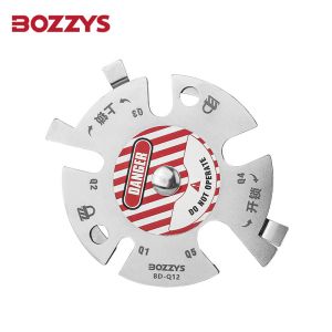 BOZZYS Stainless Steel Circular Pneumatic Lockout Device With 5 Holes For Safety