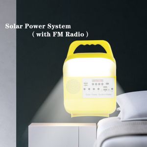 LED 9W Portable Solar Energy System With Mobile Phone Charging