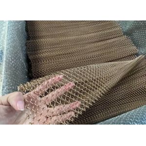 China 8mm Diamond hole 1.2mm Thickness Aluminium Chain Decoration Mesh Curtain on sale