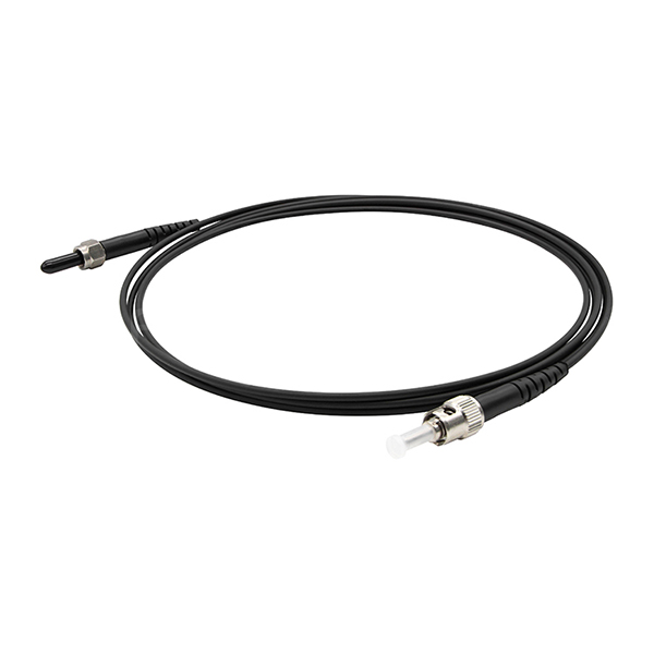 Outdoor SMA905 to ST UPC Fiber Optic Patch Cable Simplex Single Mode OS2 OFNR 2.0mm Black